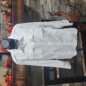 NWT LIZ CLAIBORNE FITTED BUTTON-DOWN BLOUSE